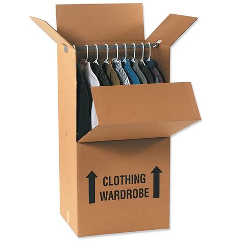 wardrobe moving box with metal hanging bar and handles|moving wardrobe boxes near me.